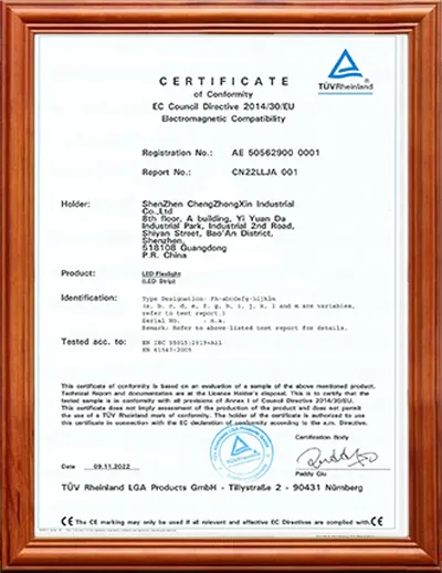 ce-certificate-shenzhen-faith-lighting