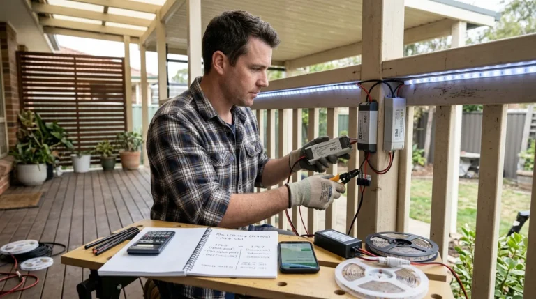 Choosing the right waterproof LED power supply for outdoor strip lights. IP67 vs IP65, wattage calculation, wiring tips, and factory direct pricing.